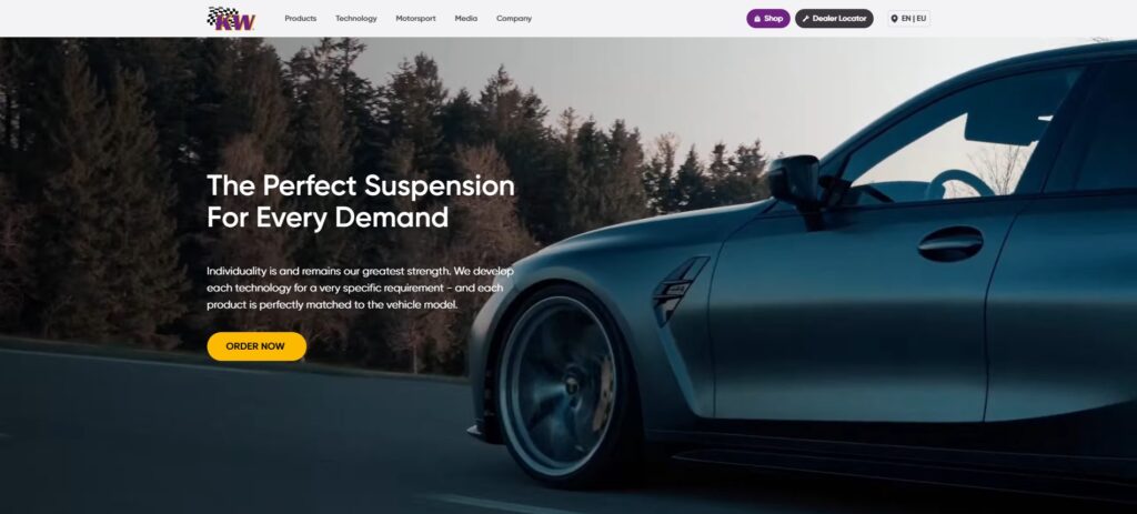 Zameranie na používateľov: Modernizovaná webstránka KW Suspensions
